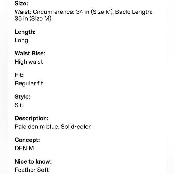 Hm light blue denim long skirt - Picture 11 of 12